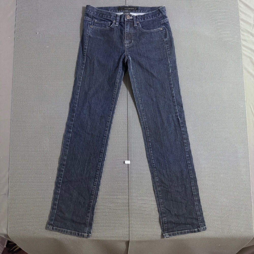 Calvin Klein Jeans Womens 25/0 Dark Wash Straight Leg Denim Blue Jeans